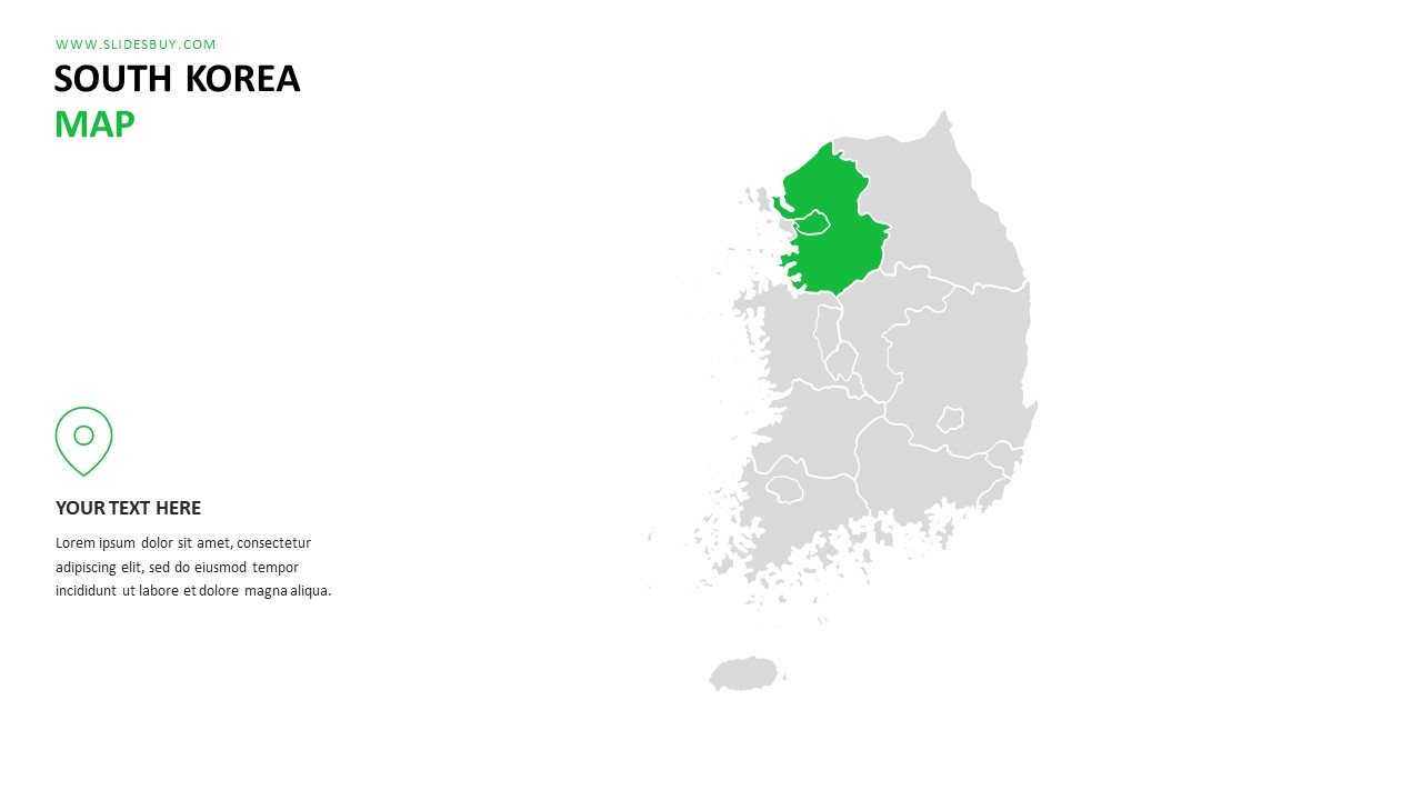 South Korea Map PowerPoint Template